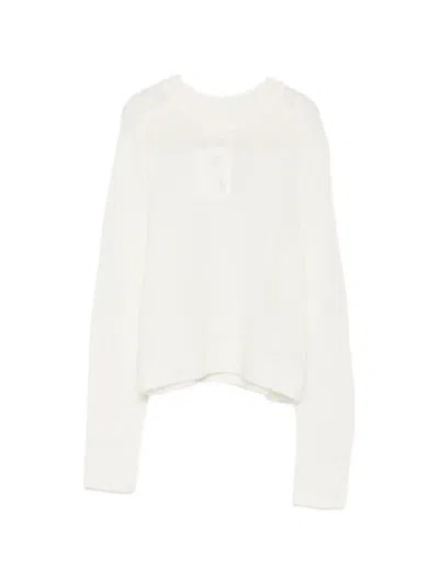 Lisa Yang Solene Raglan-sleeve Sweater In White