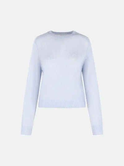Lisa Yang Solene Crew Neck Cotton Cashmere Sweater In Blue