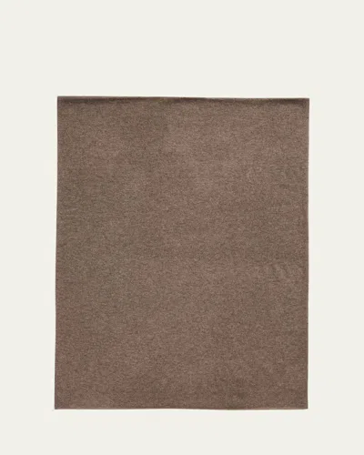 Lisa Yang Solid Cashmere Scarf In Brown