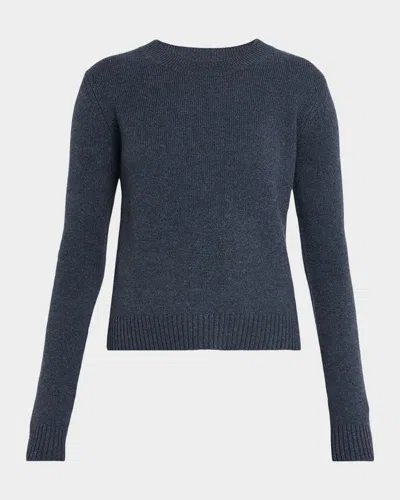 Lisa Yang Sony Cashmere Shrunken Crewneck Sweater In Blue