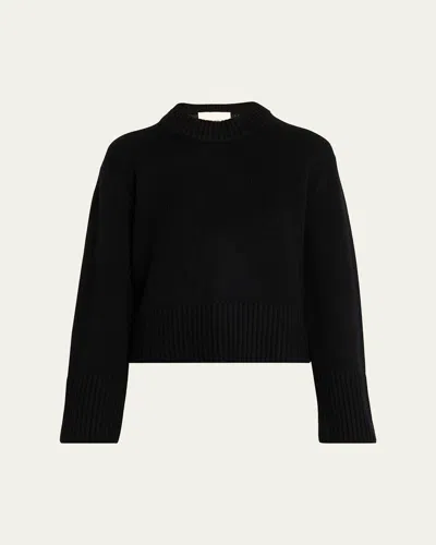 Lisa Yang Sony Cashmere Shrunken Crewneck Sweater In Black