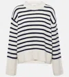 LISA YANG SONY STRIPED CASHMERE SWEATER