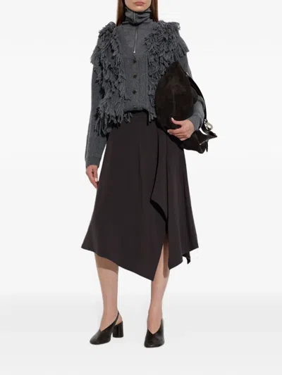 Lisa Yang Soreia Fringe-trimmed Cardigan In Blue