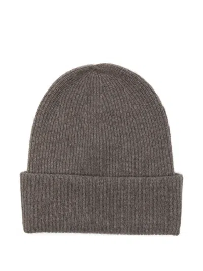 Lisa Yang Stockholm Ribbed Beanie Hat In Gray