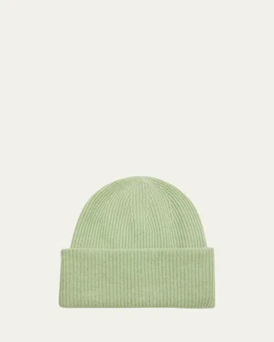 Lisa Yang Stockholm Ribbed Cashmere Beanie In Green