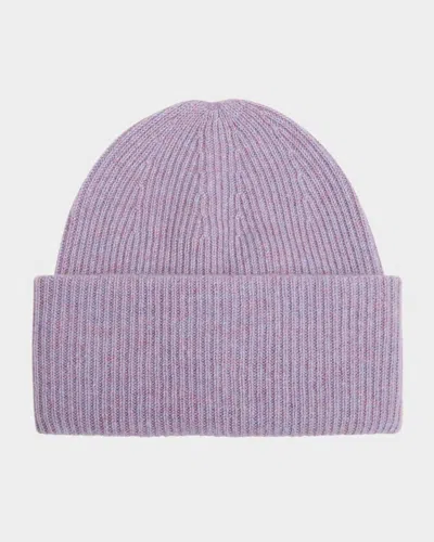 Lisa Yang Stockholm Ribbed Cashmere Beanie In Purple