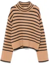 Lisa Yang Women Striped Cashmere Jumper In Beige