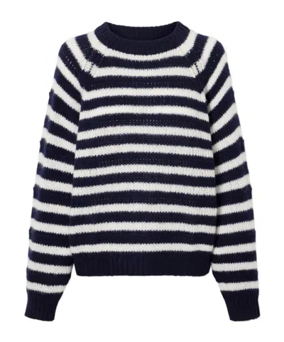 Lisa Yang Reni Striped Cashmere And Silk-blend Sweater In Multi
