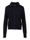 Lisa Yang Suzette Cardigan Knitwear Blue In Black