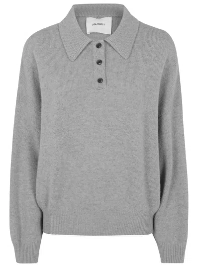 Lisa Yang Sweater Cashmere "etta" In Gray
