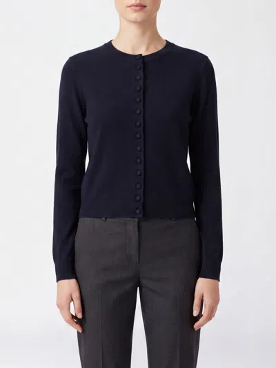 Lisa Yang Sweater Woman Color Black In Blue
