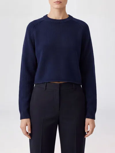 Lisa Yang Sweater Woman Color Navy In Blue