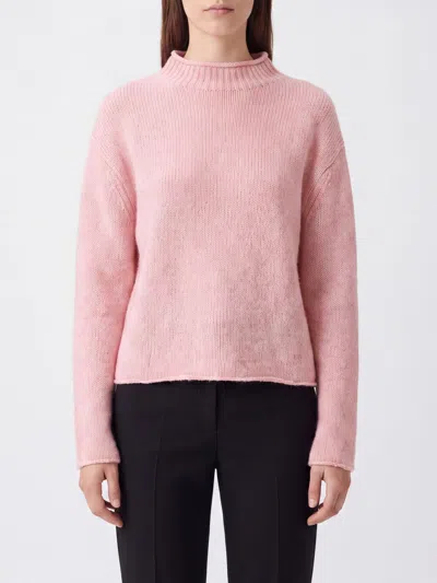 Lisa Yang Oversized Cashmere Turtleneck Sweater In Pink