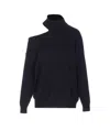 Lisa Yang Alvia High-neck Cut-out Sweater In Black