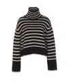 Lisa Yang Fleur Striped Cashmere Sweater In Black