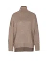 Lisa Yang High Neck Oversized Knitwear Long Sleeves In Blue