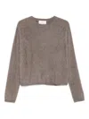 Lisa Yang Lexia Brown Crewneck Sweater In Cashmere Woman In Brown