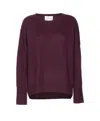 Lisa Yang Oversized Crewneck Knitwear Long Sleeves In Burgundy