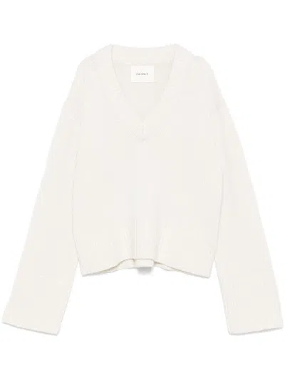 Lisa Yang Sweaters In Cr Cream