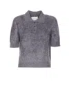 Lisa Yang Women Carolyn Short Sleeves Sweater In Gray