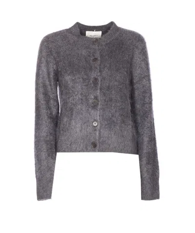 Lisa Yang Knitwear Crew Neck Long Sleeve Top In Gray