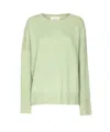 Lisa Yang Oversized Crewneck Knitwear Long Sleeves In Green