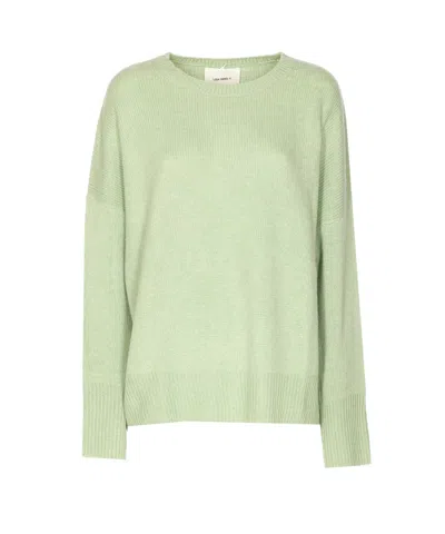 Lisa Yang Oversized Crewneck Knitwear Long Sleeves In Green