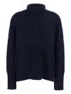 Lisa Yang Heidi Blue Turtleneck Knit Sweater In Cashmere Woman In Multi