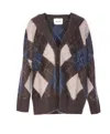 Lisa Yang Elaria Argyle Cashmere Cardigan In Multi
