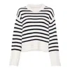 Lisa Yang Sony Striped-intarsia Cashmere Jumper In Neutrals/blue