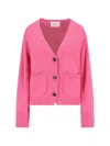 Lisa Yang Oversized Crewneck Knitwear Long Sleeves In Pink