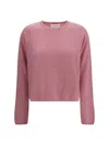 Lisa Yang Multicolor Cashmere Sweatshirt In Pink