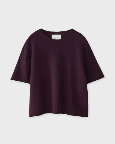 Lisa Yang T-shirt Cila Cashmere Mahogny In Purple