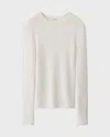 Lisa Yang T-shirt Vivian Long Sleeved Cashmere In White