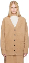 Lisa Yang Tan Malena Cardigan In Vz Savannah Brushed