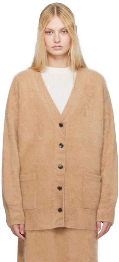 Lisa Yang Tan Malena Cardigan In Vz Savannah Brushed