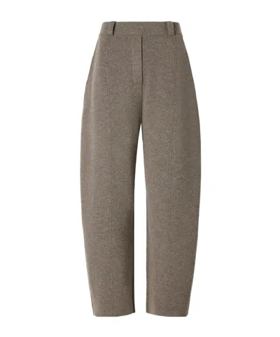 Lisa Yang Wrenda Cashmere Barrel-leg Pants In Gray