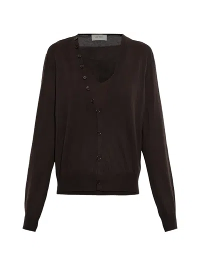 Lisa Yang Tarelyn Cashmere Cardigan In Brown