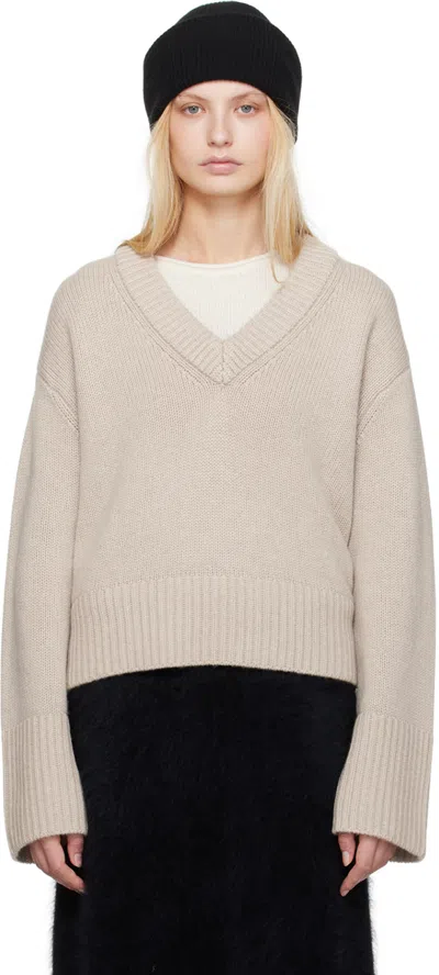 Lisa Yang Taupe Aletta Sweater In Sa Sand
