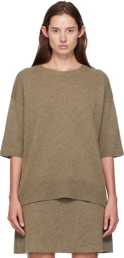 Lisa Yang Taupe Camille Sweater In Brown