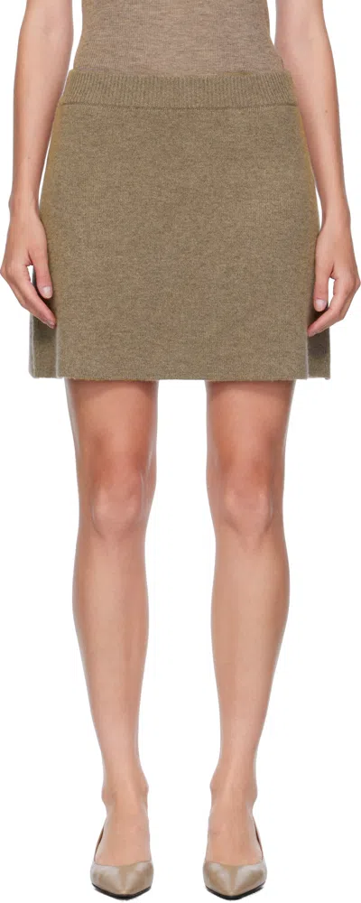 Lisa Yang Taupe Clare Miniskrit In Brown