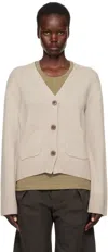 Lisa Yang Taupe Danni Cardigan In Sa Sand