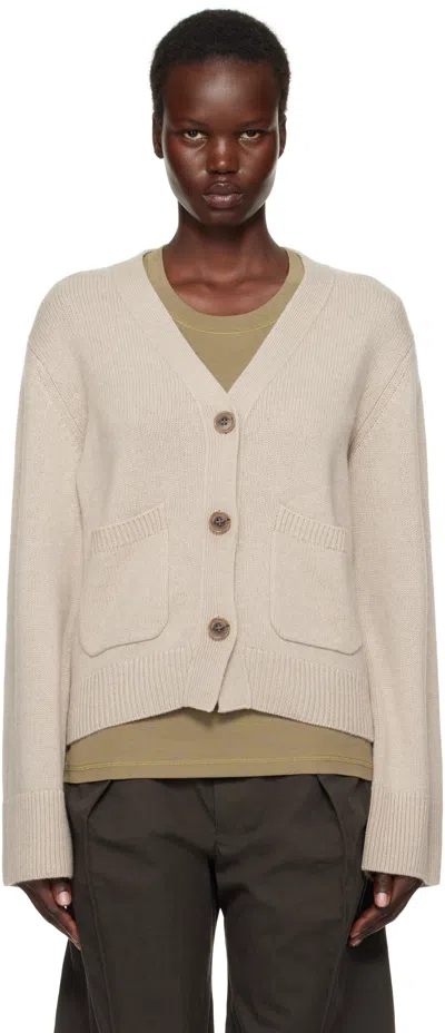Lisa Yang Taupe Danni Cardigan In Sa Sand