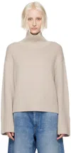 Lisa Yang Taupe Fleur Turtleneck In Sa Sand