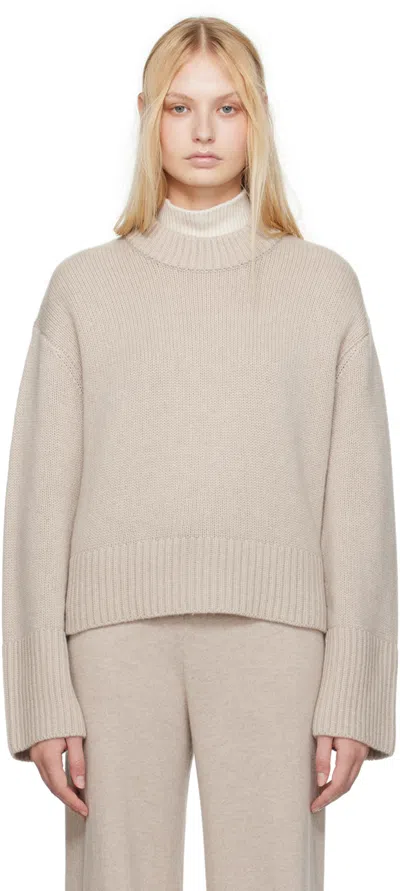 Lisa Yang Taupe Sony Sweater In Sa Sand
