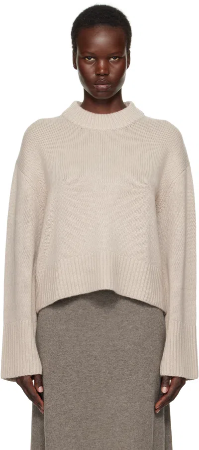 Lisa Yang Taupe Sony Sweater In Sa Sand