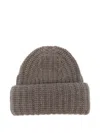 Lisa Yang The Beatris Ribbed Beanie In Brown