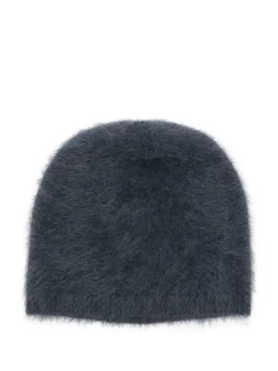 Lisa Yang The Brushed Mohair Beanie In Blue