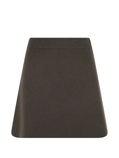 Lisa Yang The Clare Ribbed-knit Mini A-line Skirt In Gray