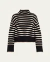 Lisa Yang Fleur Striped Cashmere Sweater In Blacksand Stripes